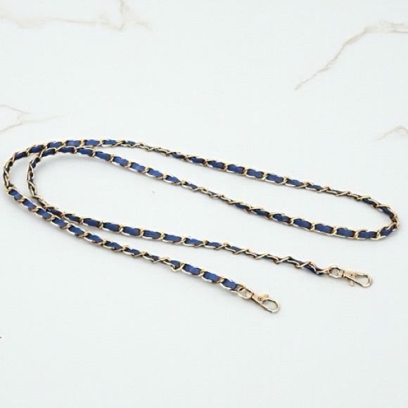 Replacement Long Crossbody Strap PU Leather 48 inches~Blue - Picture 2 of 3